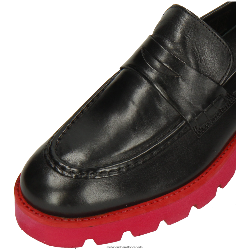Women Melvin & Hamilton Black Jade 6 Loafers P4V68P1383