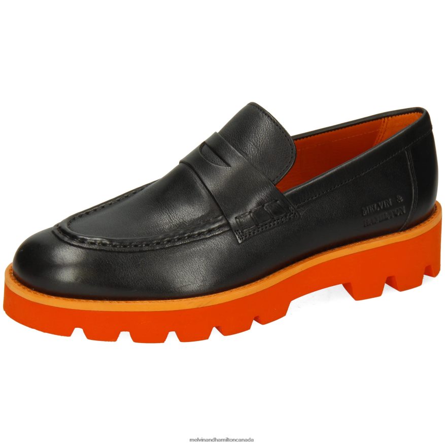 Women Melvin & Hamilton Black Jade 6 Loafers P4V68P1388