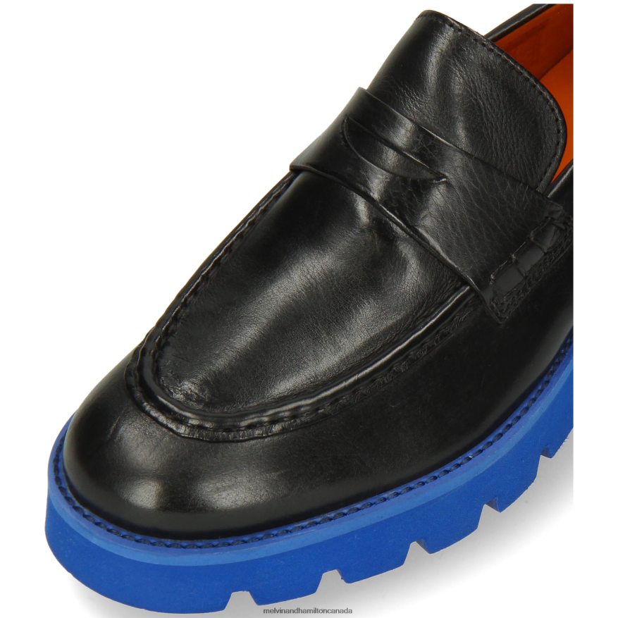 Women Melvin & Hamilton Black Jade 6 Loafers P4V68P1391