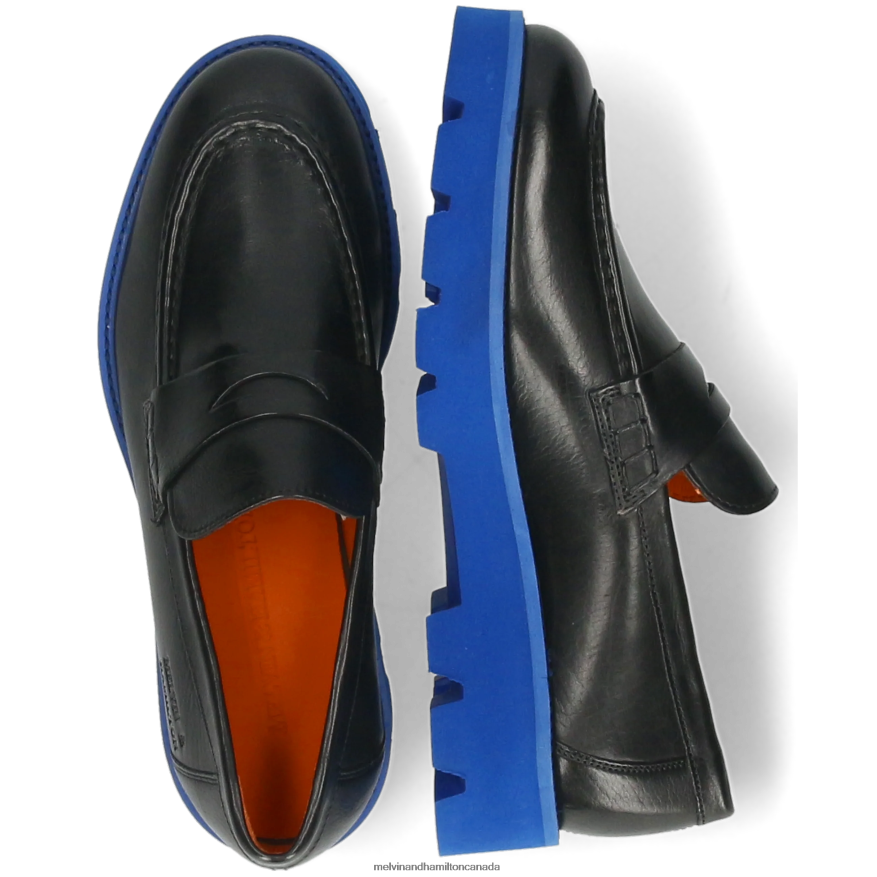 Women Melvin & Hamilton Black Jade 6 Loafers P4V68P1391