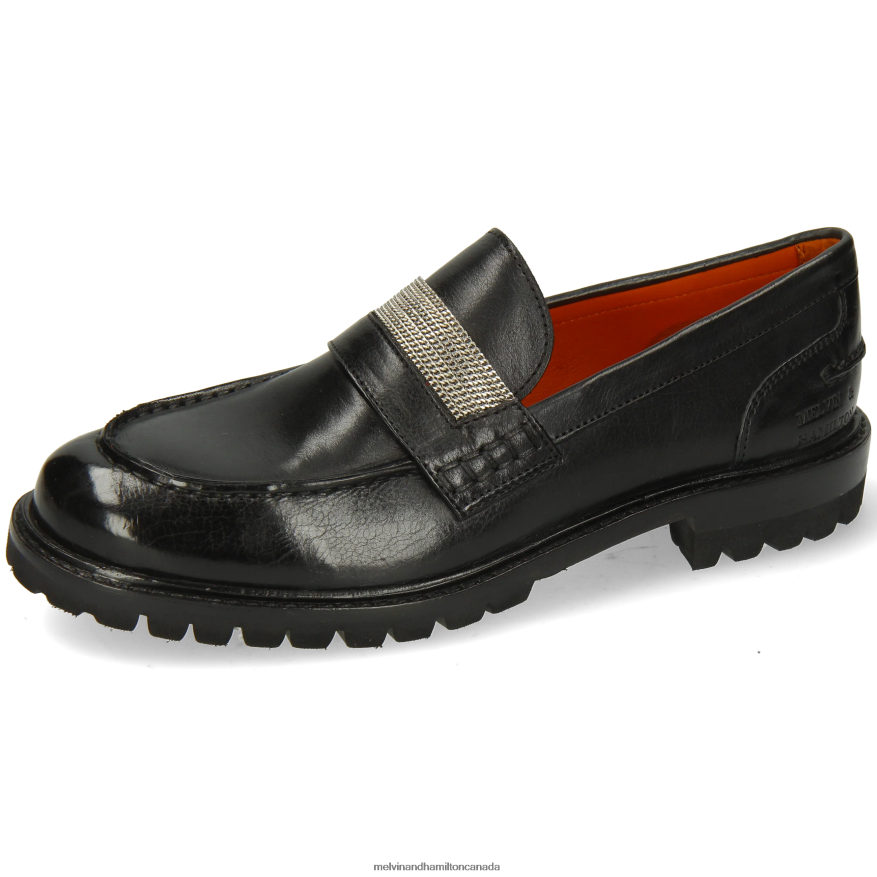 Women Melvin & Hamilton Black Regine 15 Loafers P4V68P1310