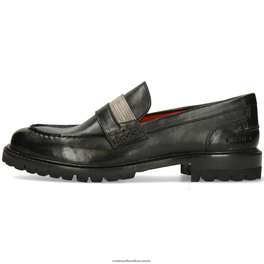 Women Melvin & Hamilton Black Regine 15 Loafers P4V68P1310