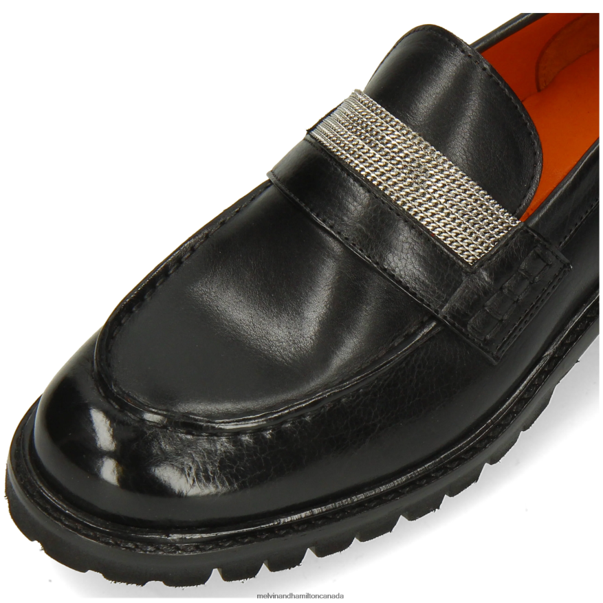 Women Melvin & Hamilton Black Regine 15 Loafers P4V68P1310