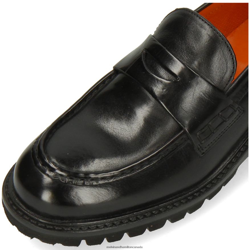 Women Melvin & Hamilton Black Regine 6 Loafers P4V68P1309