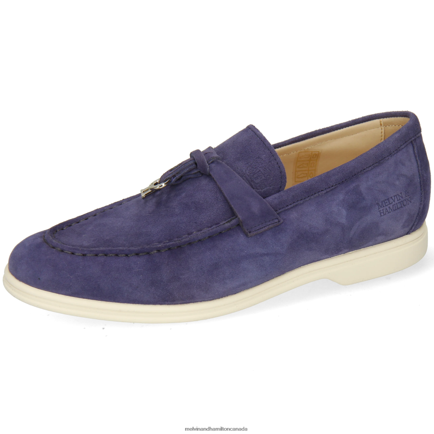 Women Melvin & Hamilton Blue Adley 3 Loafers P4V68P1308