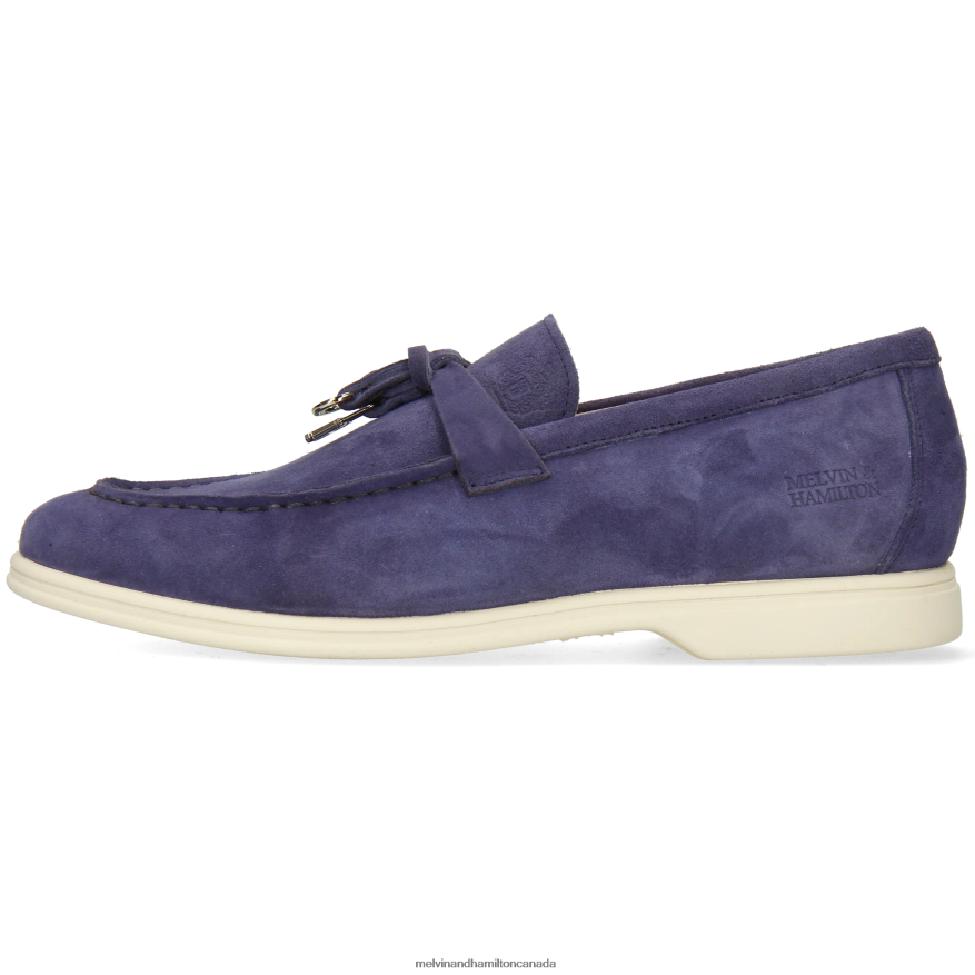 Women Melvin & Hamilton Blue Adley 3 Loafers P4V68P1308