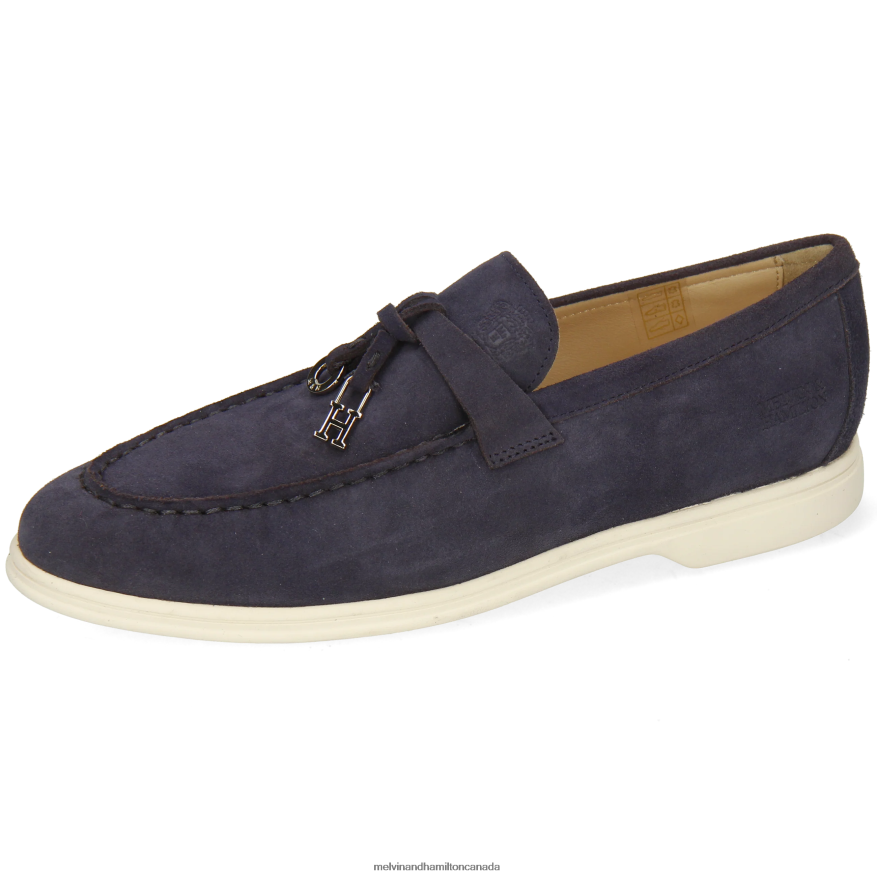 Women Melvin & Hamilton Blue Adley 3 Loafers P4V68P1322