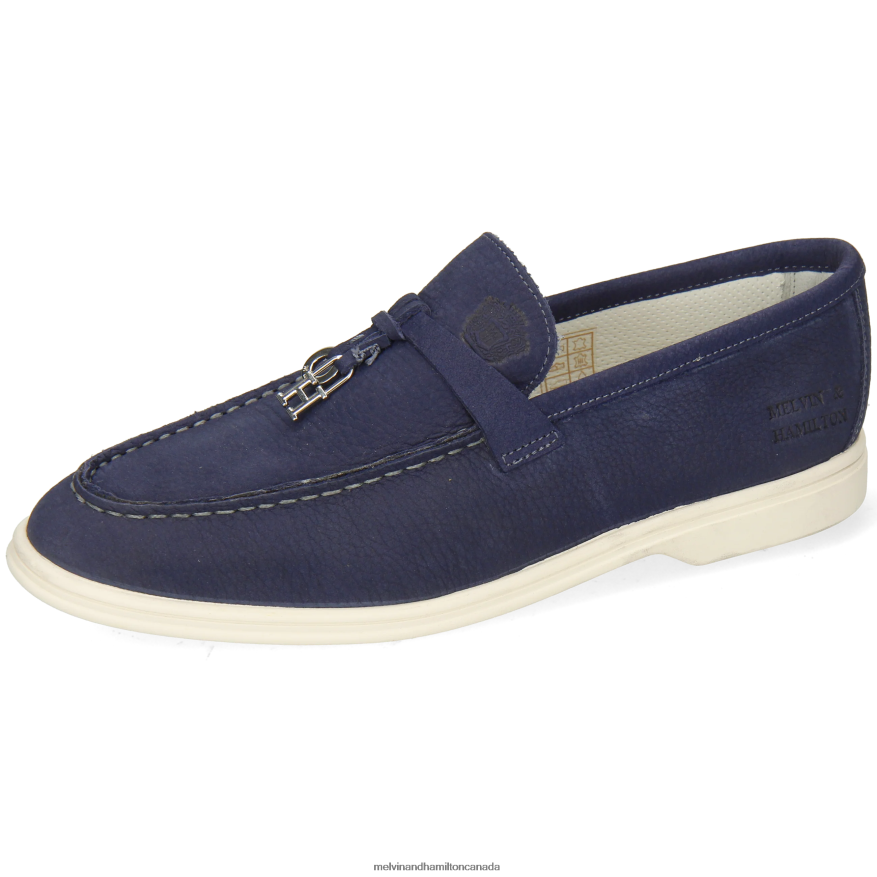 Women Melvin & Hamilton Blue Adley 3 Loafers P4V68P1335