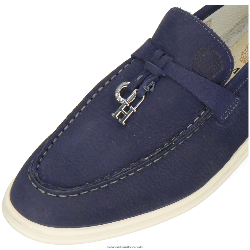 Women Melvin & Hamilton Blue Adley 3 Loafers P4V68P1335