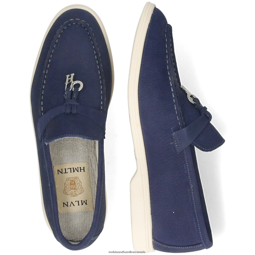 Women Melvin & Hamilton Blue Adley 3 Loafers P4V68P1335