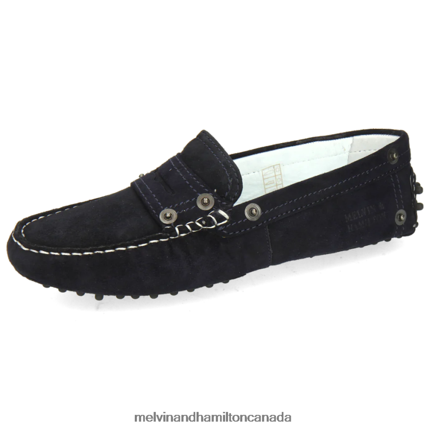 Women Melvin & Hamilton Blue Caroline 1 Loafers P4V68P1436