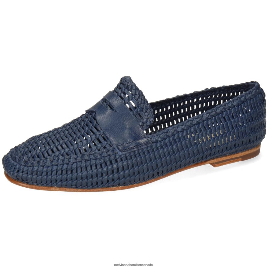 Women Melvin & Hamilton Blue Mandy 4 Loafers P4V68P1471