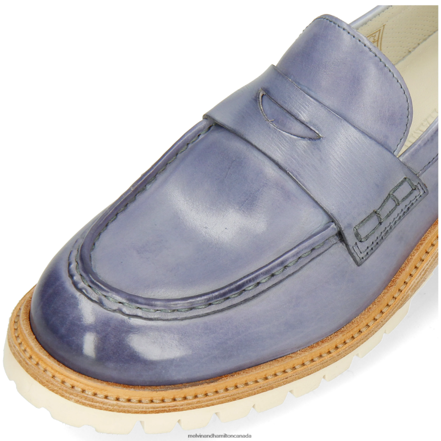 Women Melvin & Hamilton Blue Regine 6 Loafers P4V68P1379