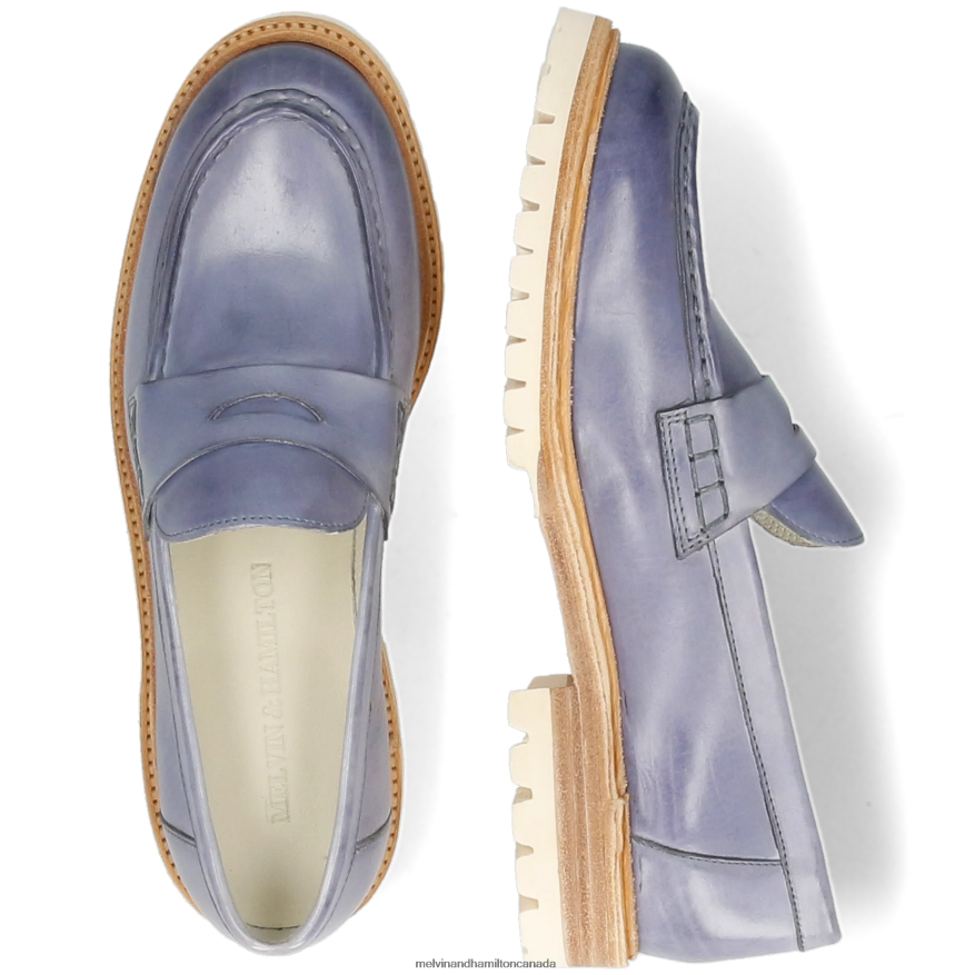 Women Melvin & Hamilton Blue Regine 6 Loafers P4V68P1379