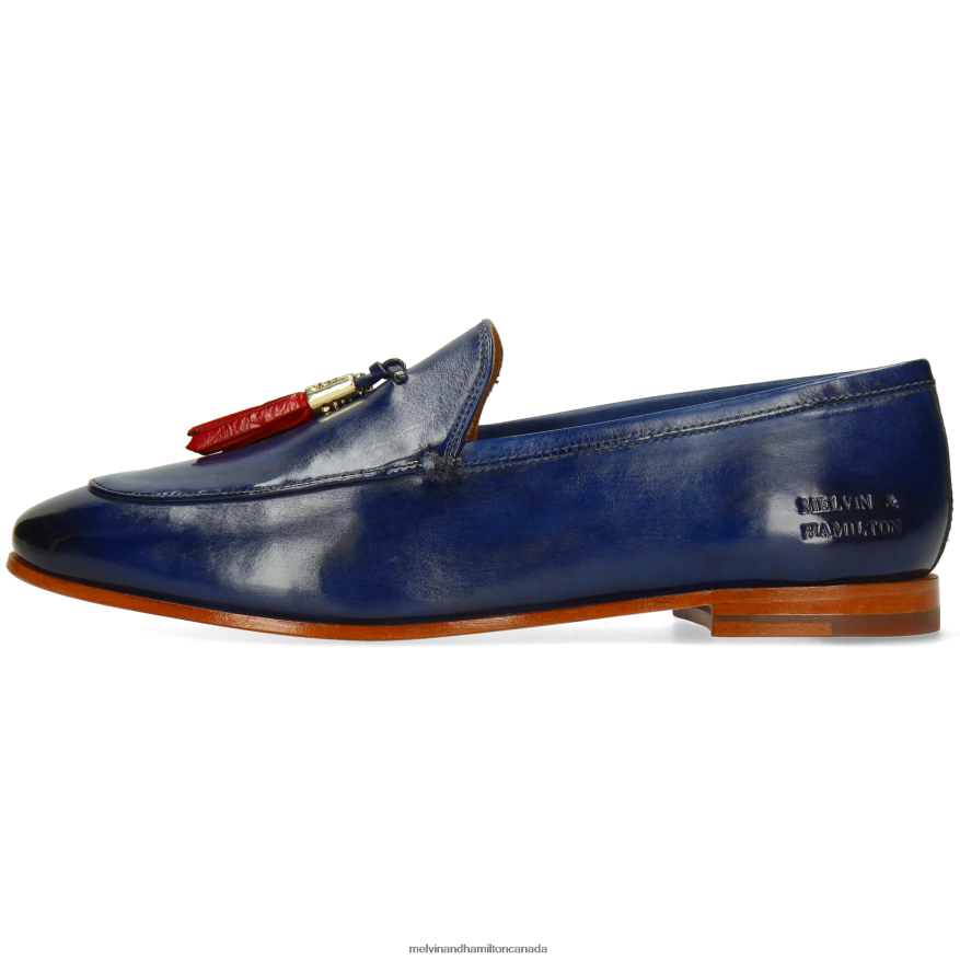 Women Melvin & Hamilton Blue Scarlett 48 Loafers P4V68P1404