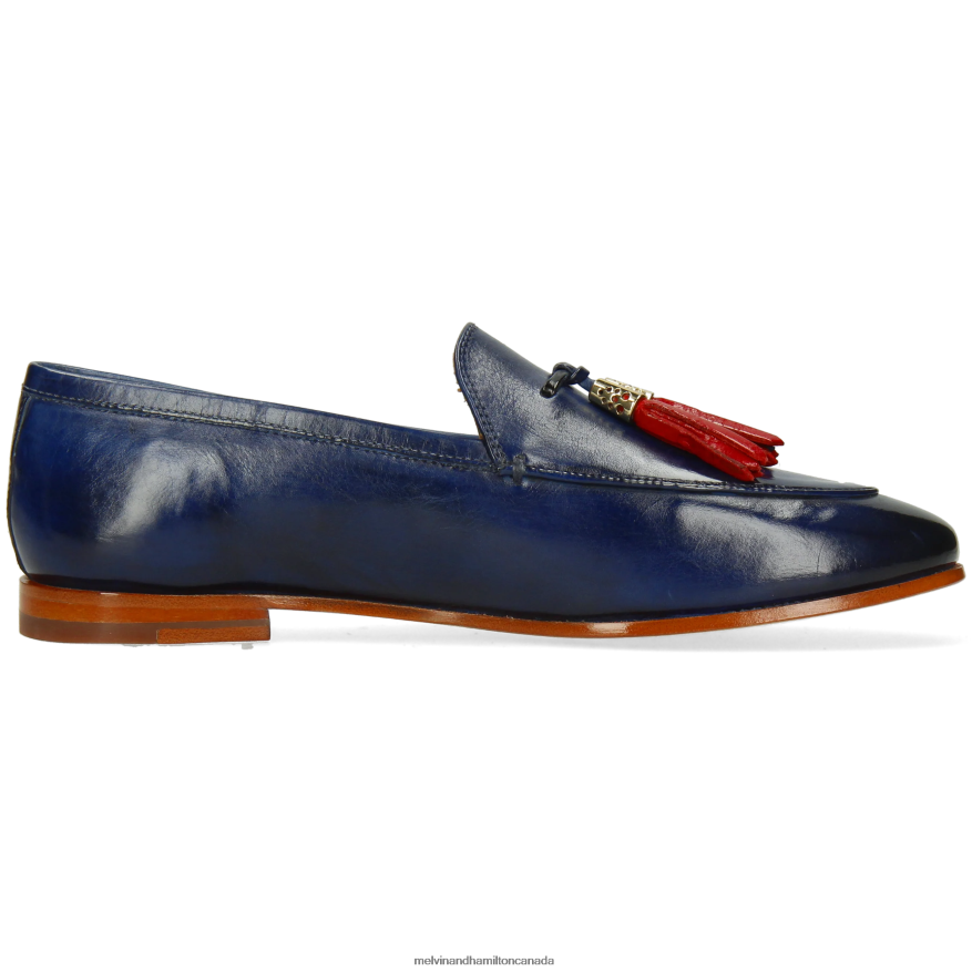Women Melvin & Hamilton Blue Scarlett 48 Loafers P4V68P1404