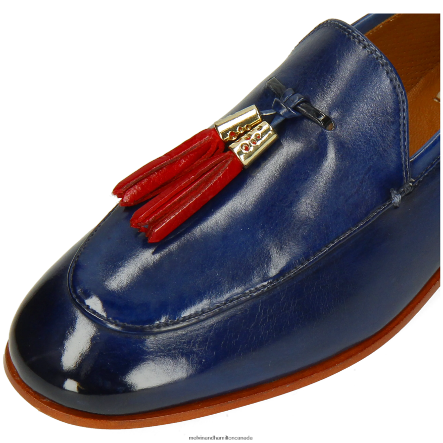 Women Melvin & Hamilton Blue Scarlett 48 Loafers P4V68P1404