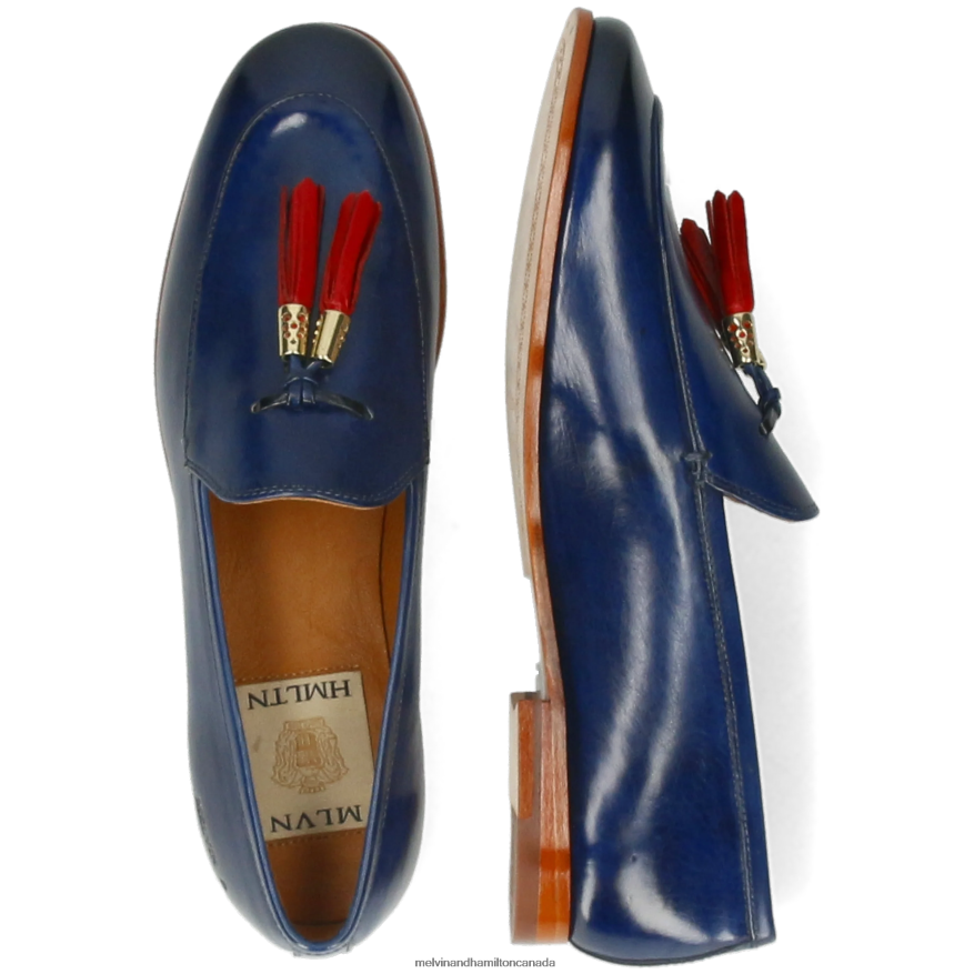 Women Melvin & Hamilton Blue Scarlett 48 Loafers P4V68P1404