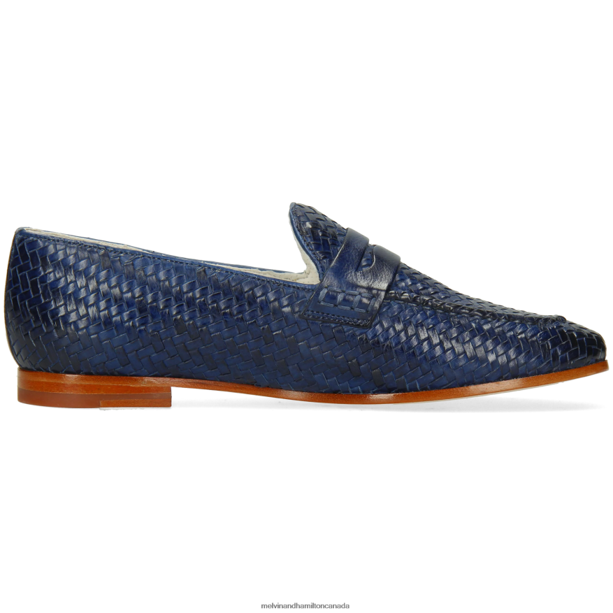 Women Melvin & Hamilton Blue Scarlett 52 Loafers P4V68P1402