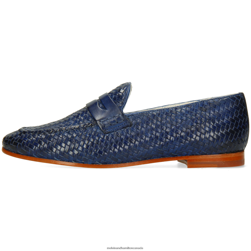 Women Melvin & Hamilton Blue Scarlett 52 Loafers P4V68P1402