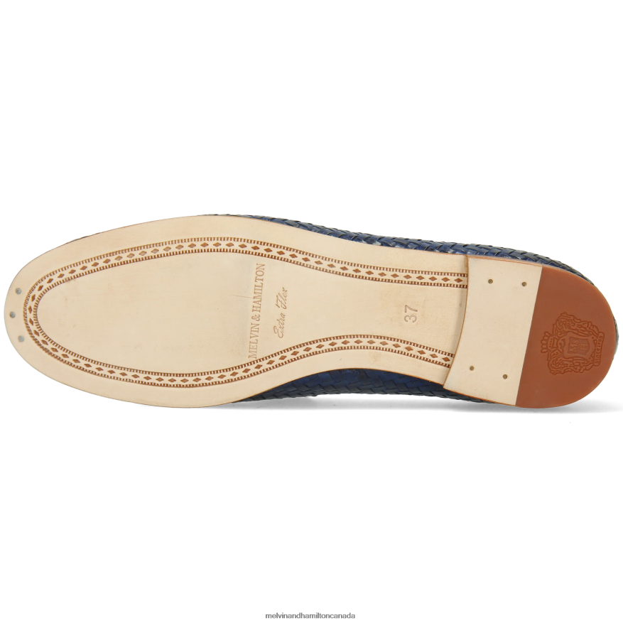 Women Melvin & Hamilton Blue Scarlett 52 Loafers P4V68P1402