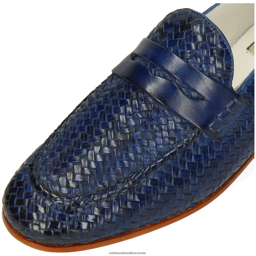 Women Melvin & Hamilton Blue Scarlett 52 Loafers P4V68P1402