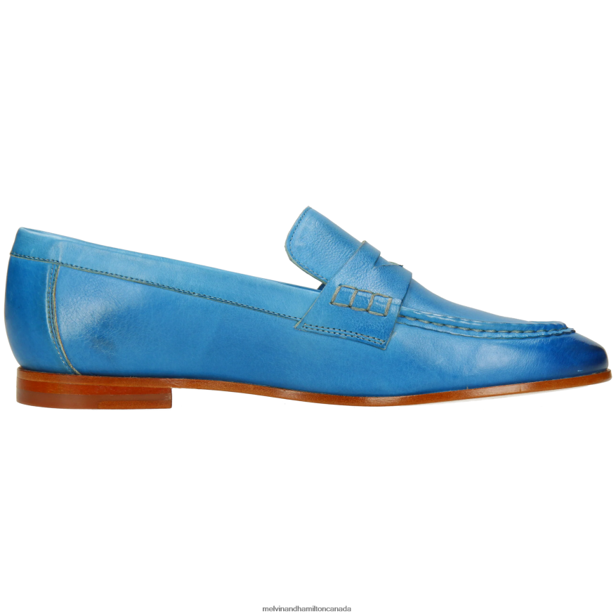 Women Melvin & Hamilton Blue Scarlett 70 Loafers P4V68P1363