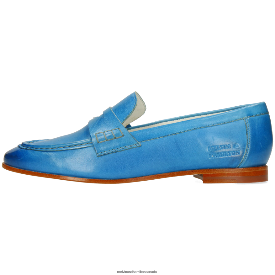 Women Melvin & Hamilton Blue Scarlett 70 Loafers P4V68P1363