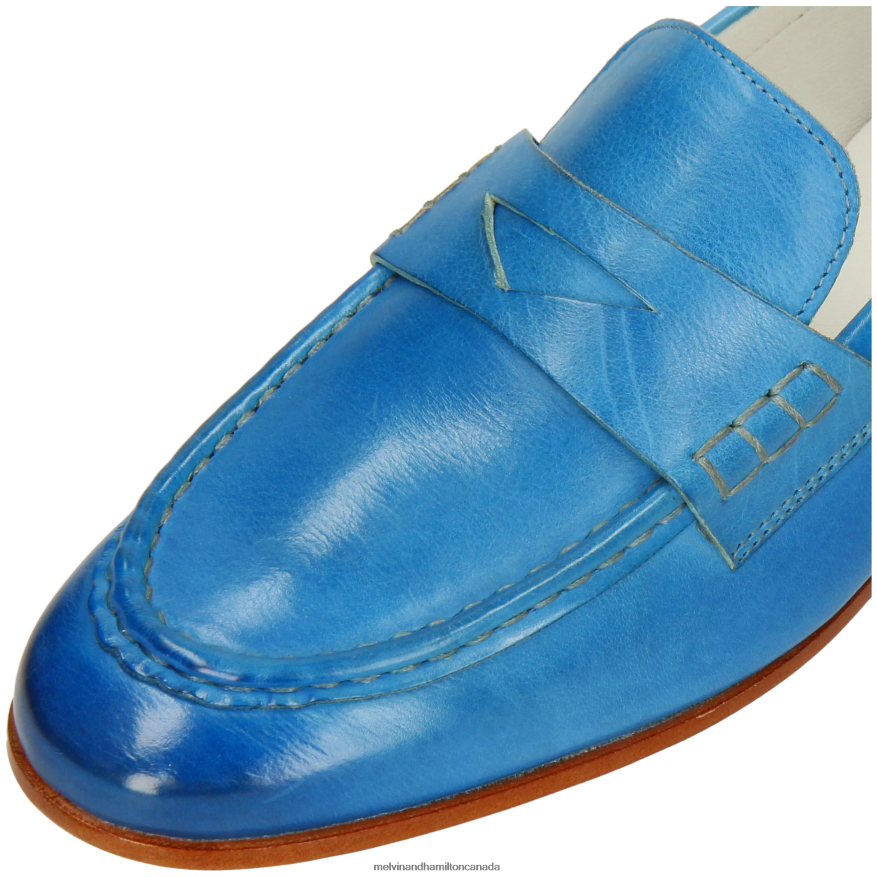 Women Melvin & Hamilton Blue Scarlett 70 Loafers P4V68P1363