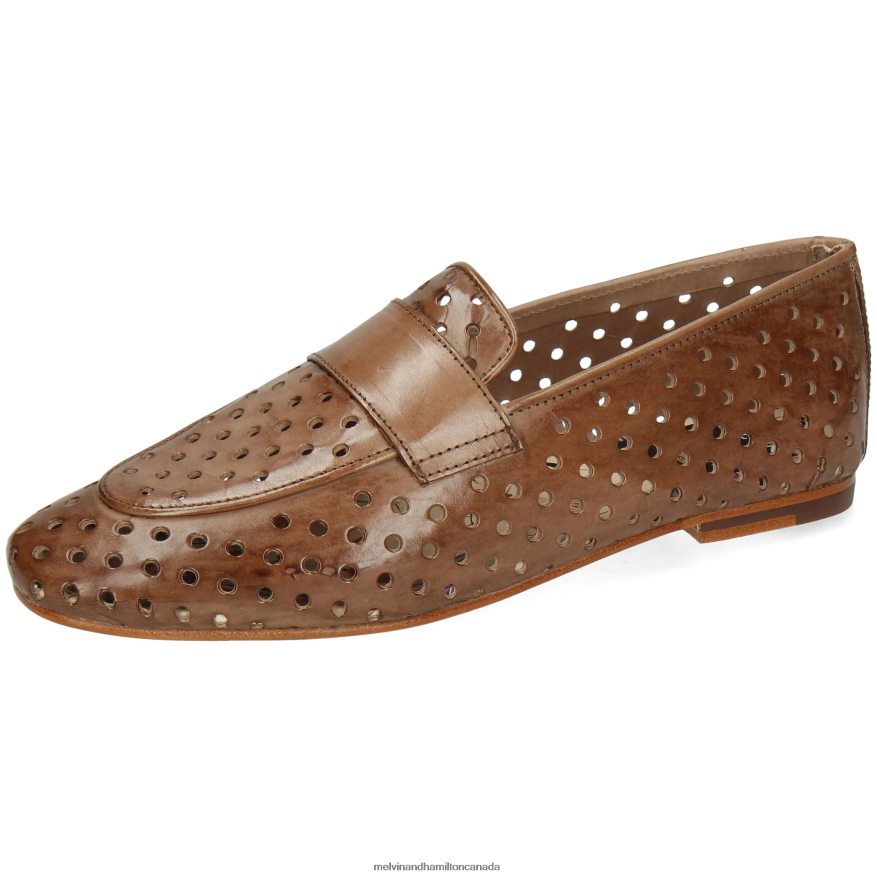 Women Melvin & Hamilton Brown Mandy 6 Loafers P4V68P1419