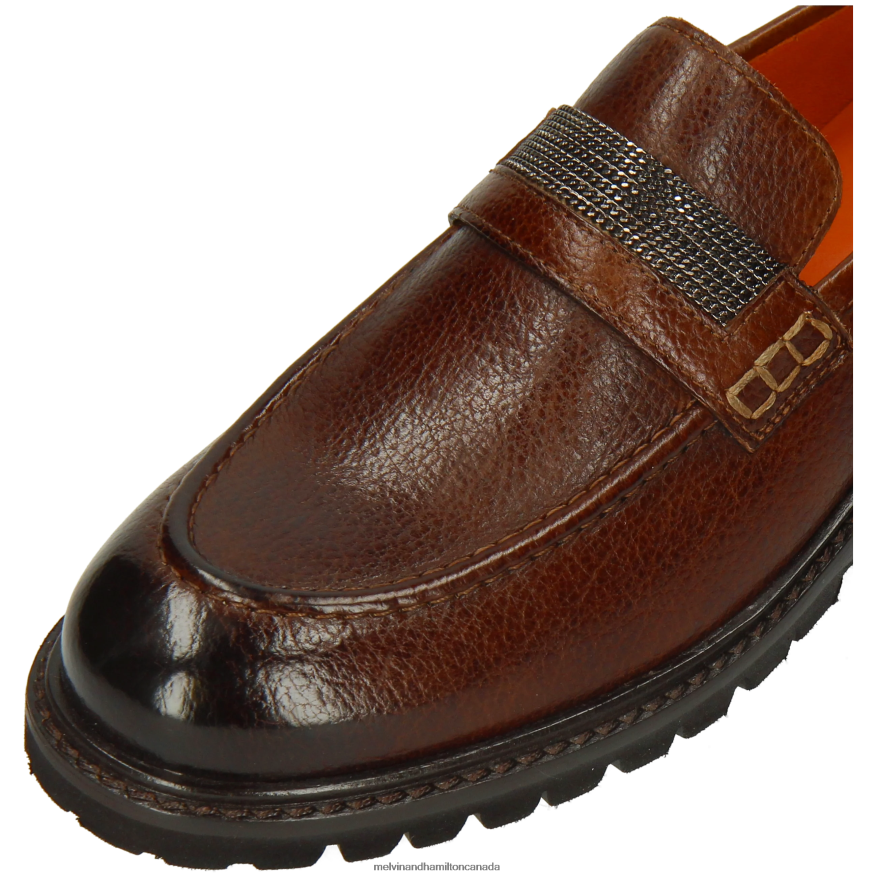 Women Melvin & Hamilton Brown Regine 14 Loafers P4V68P1371