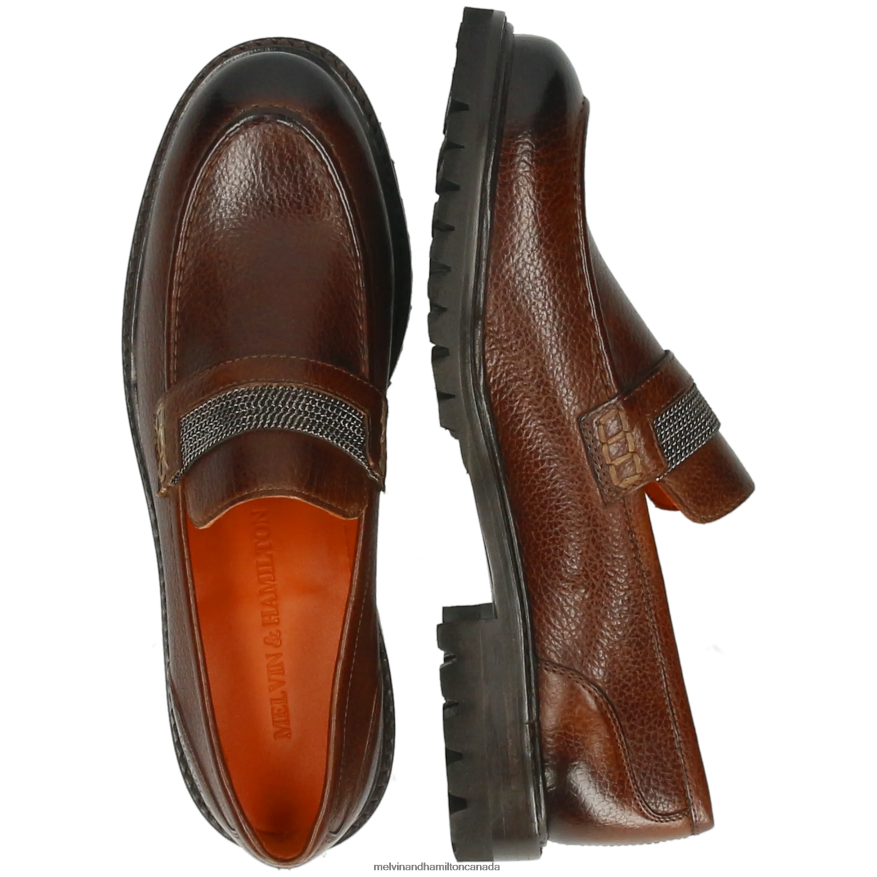 Women Melvin & Hamilton Brown Regine 14 Loafers P4V68P1371