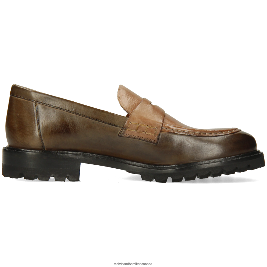 Women Melvin & Hamilton Brown Regine 6 Loafers P4V68P1384