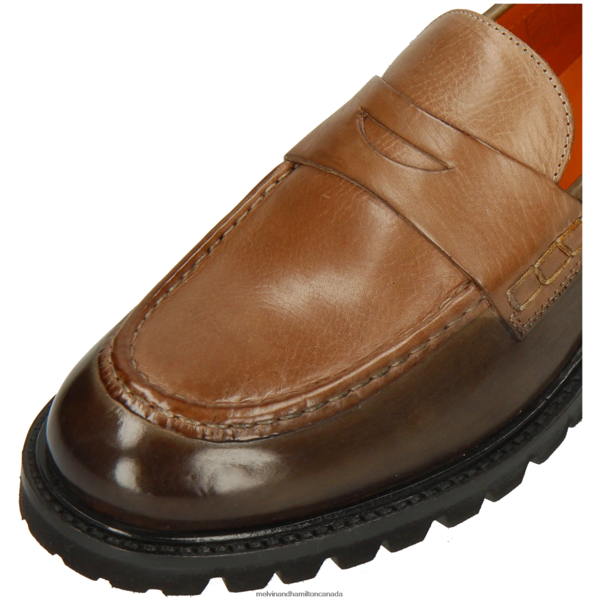 Women Melvin & Hamilton Brown Regine 6 Loafers P4V68P1384