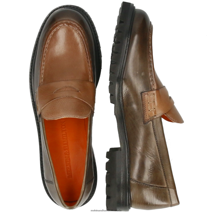 Women Melvin & Hamilton Brown Regine 6 Loafers P4V68P1384