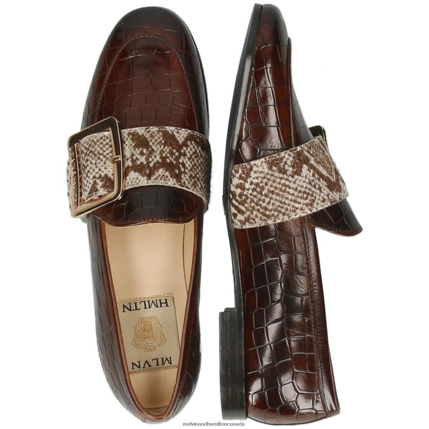 Women Melvin & Hamilton Brown Scarlett 21 Loafers P4V68P1387