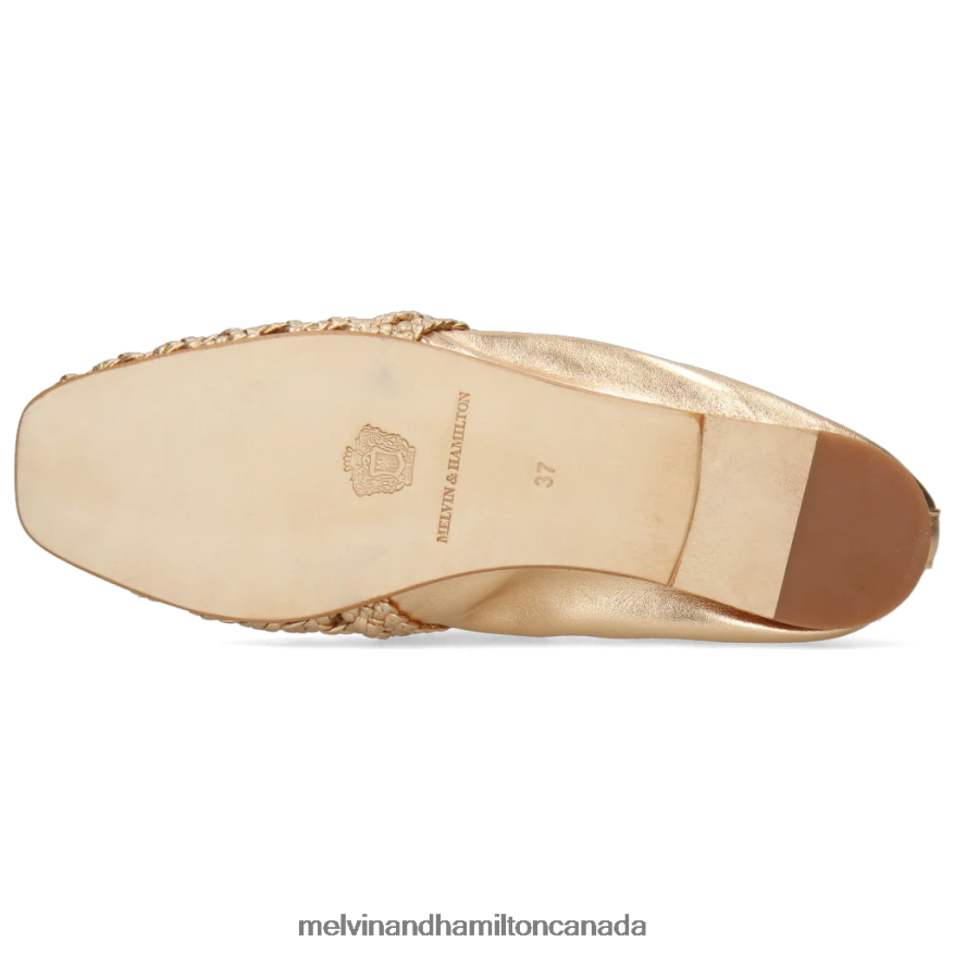 Women Melvin & Hamilton Gold Melly 7 Loafers P4V68P1430