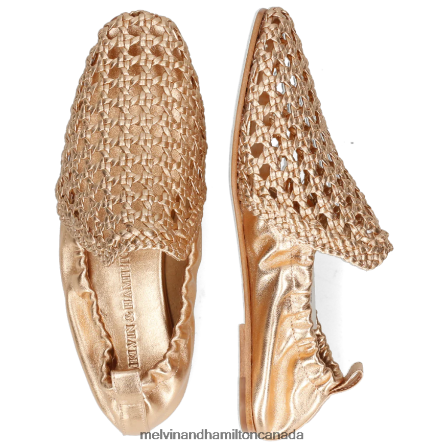 Women Melvin & Hamilton Gold Melly 7 Loafers P4V68P1430