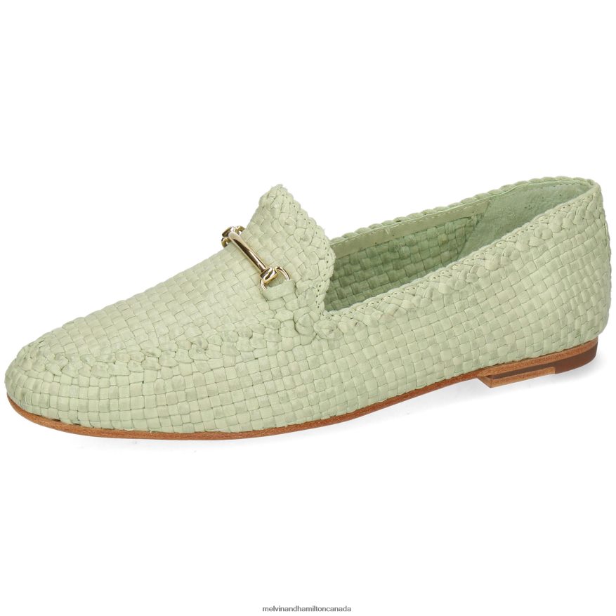 Women Melvin & Hamilton Green Aviana 1 Loafers P4V68P1468