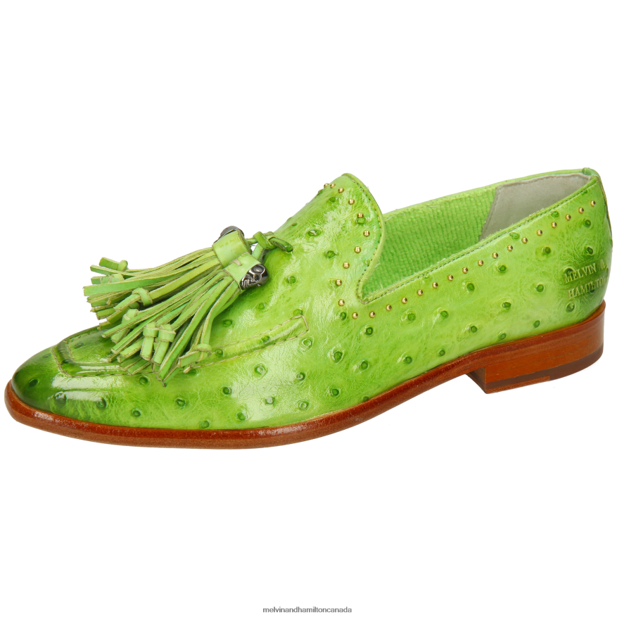 Women Melvin & Hamilton Green Emma 11 Loafers P4V68P1382