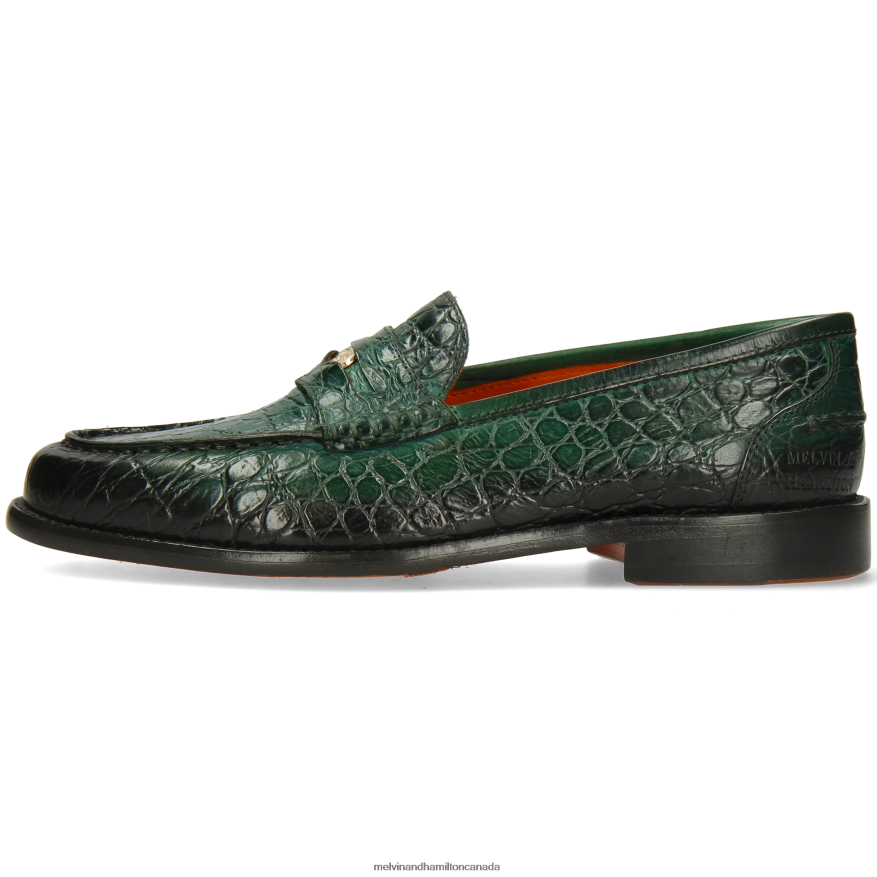 Women Melvin & Hamilton Green Gianna 3 Loafers P4V68P1320