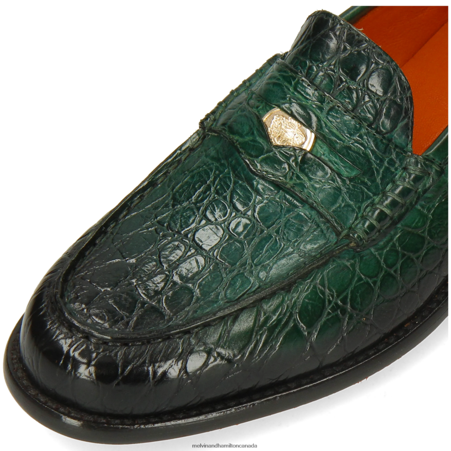 Women Melvin & Hamilton Green Gianna 3 Loafers P4V68P1320
