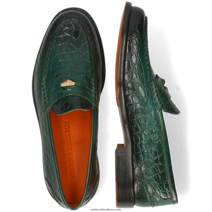Women Melvin & Hamilton Green Gianna 3 Loafers P4V68P1320