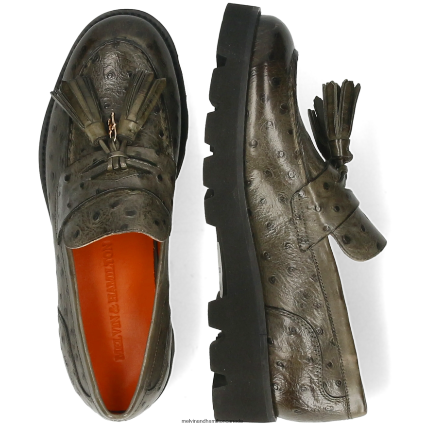 Women Melvin & Hamilton Green Jade 44 Loafers P4V68P1315