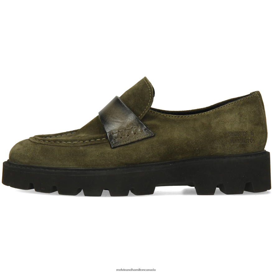 Women Melvin & Hamilton Green Jade 58 Loafers P4V68P1327