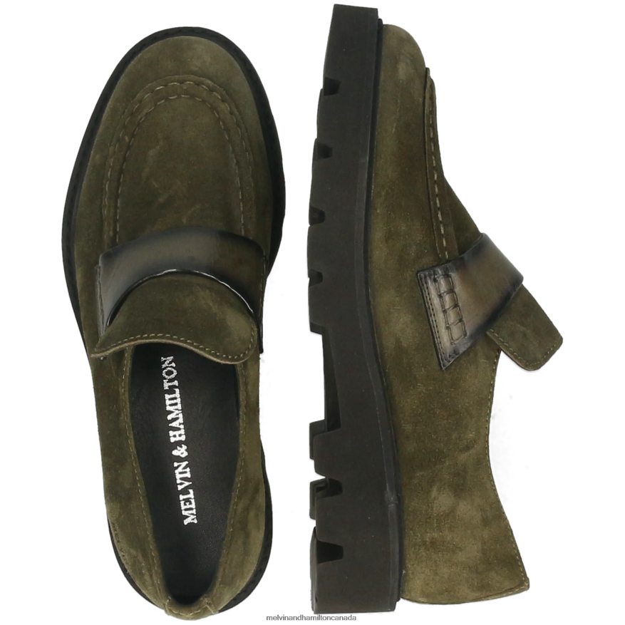 Women Melvin & Hamilton Green Jade 58 Loafers P4V68P1327