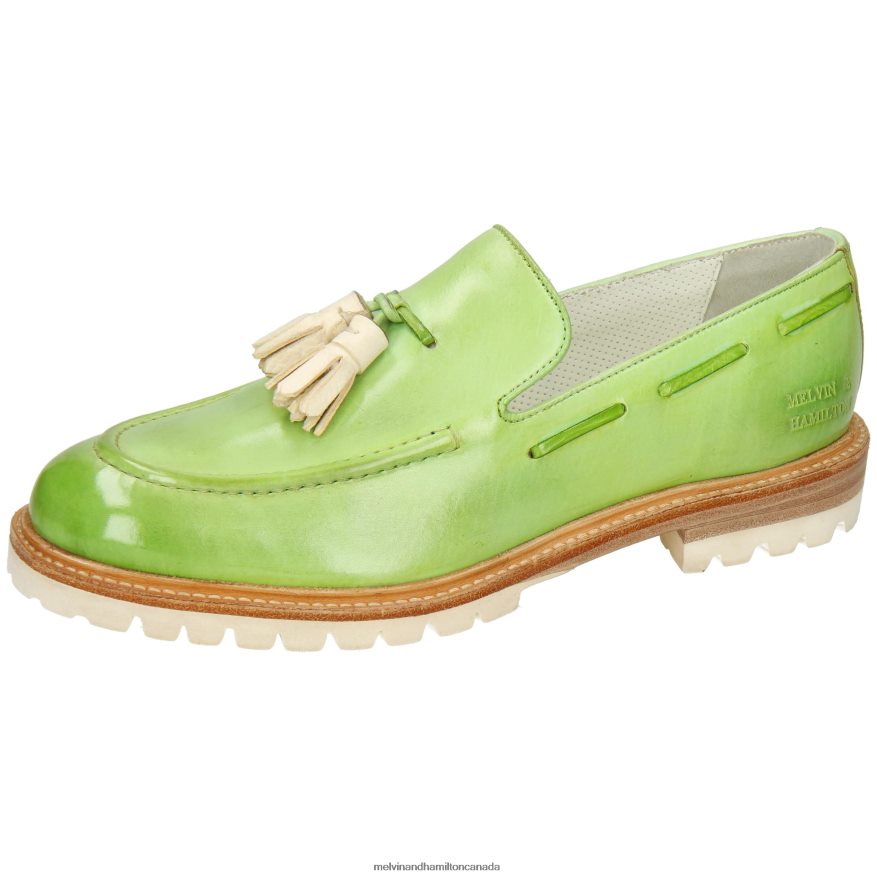 Women Melvin & Hamilton Green Regine 2 Loafers P4V68P1395