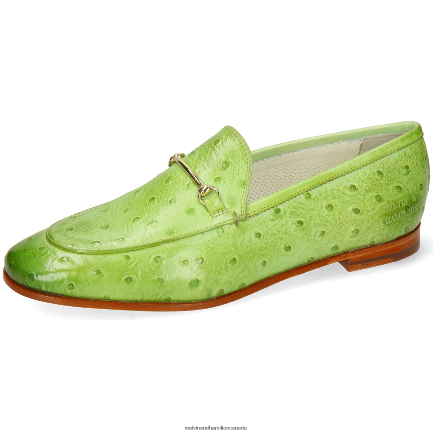 Women Melvin & Hamilton Green Scarlett 22 Loafers P4V68P1345