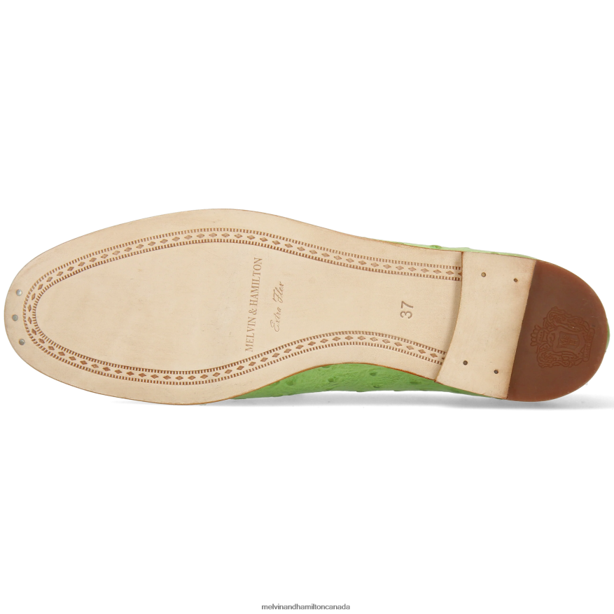 Women Melvin & Hamilton Green Scarlett 22 Loafers P4V68P1345