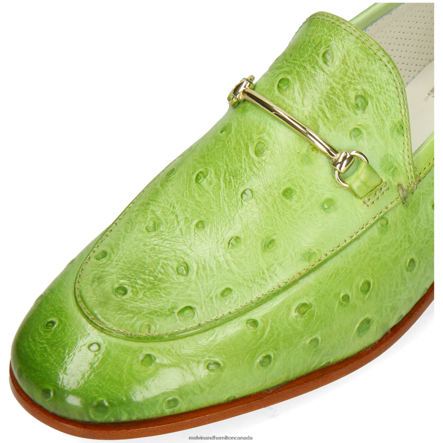Women Melvin & Hamilton Green Scarlett 22 Loafers P4V68P1345
